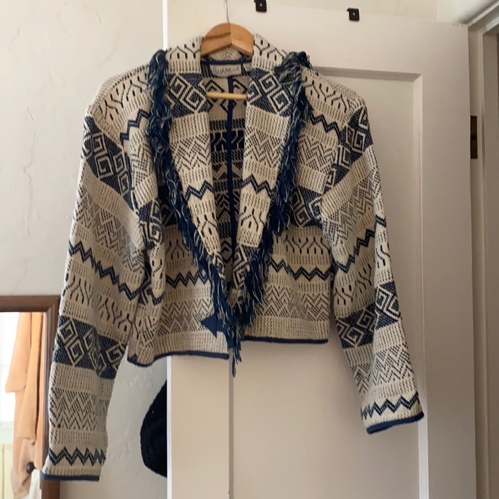 Vintage Southwestern Cotton Cropped Coat